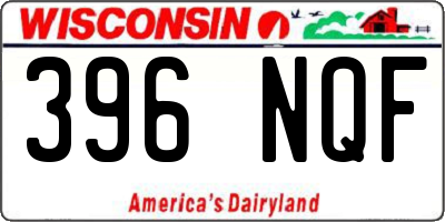 WI license plate 396NQF