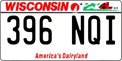 WI license plate 396NQI