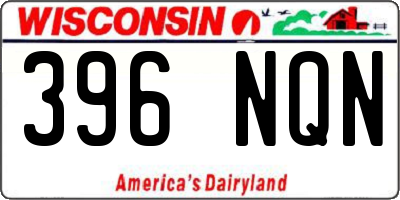 WI license plate 396NQN