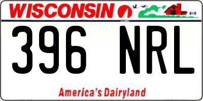 WI license plate 396NRL