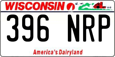 WI license plate 396NRP