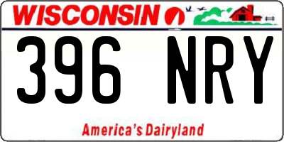 WI license plate 396NRY