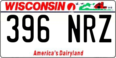 WI license plate 396NRZ