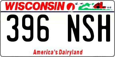 WI license plate 396NSH