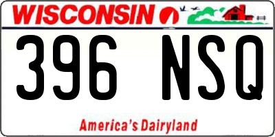 WI license plate 396NSQ