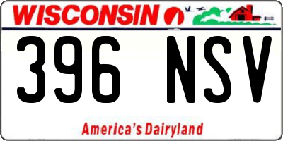 WI license plate 396NSV