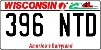 WI license plate 396NTD