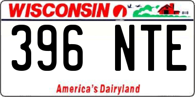 WI license plate 396NTE