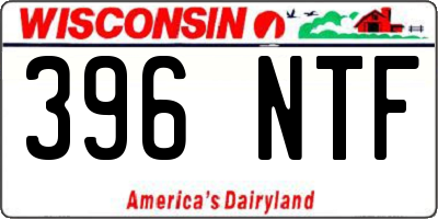 WI license plate 396NTF