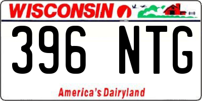 WI license plate 396NTG