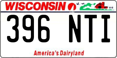 WI license plate 396NTI