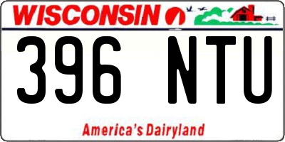 WI license plate 396NTU