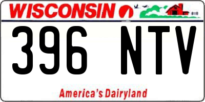 WI license plate 396NTV