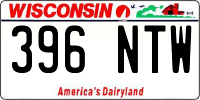 WI license plate 396NTW