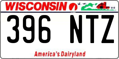 WI license plate 396NTZ