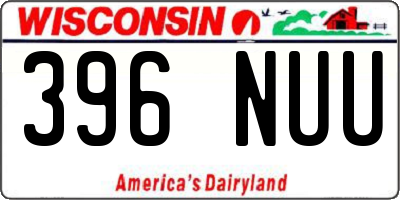 WI license plate 396NUU