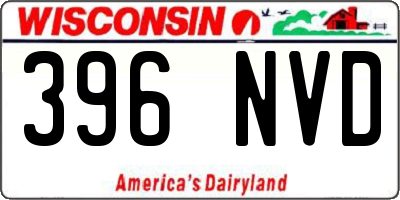 WI license plate 396NVD