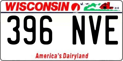 WI license plate 396NVE