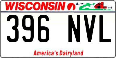 WI license plate 396NVL