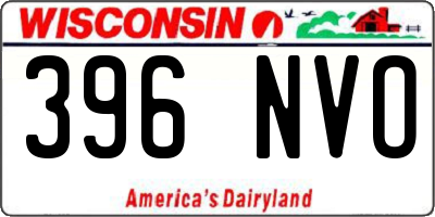 WI license plate 396NVO
