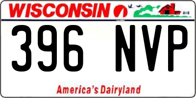 WI license plate 396NVP