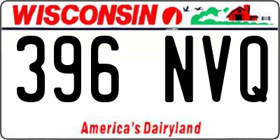WI license plate 396NVQ