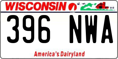 WI license plate 396NWA