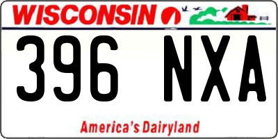 WI license plate 396NXA