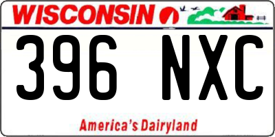 WI license plate 396NXC