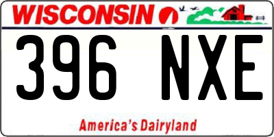 WI license plate 396NXE