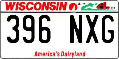 WI license plate 396NXG