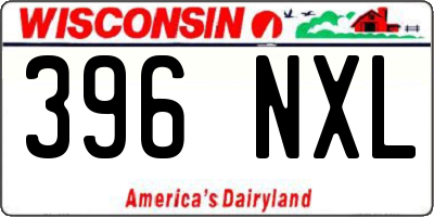WI license plate 396NXL