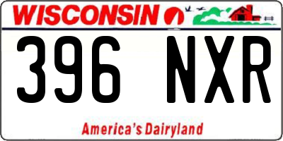 WI license plate 396NXR