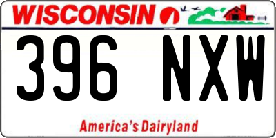 WI license plate 396NXW