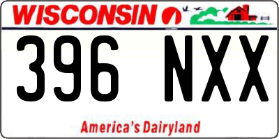WI license plate 396NXX