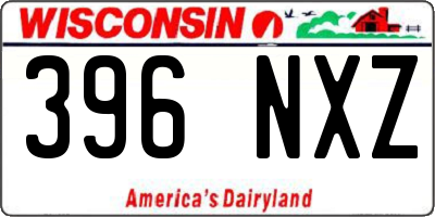 WI license plate 396NXZ