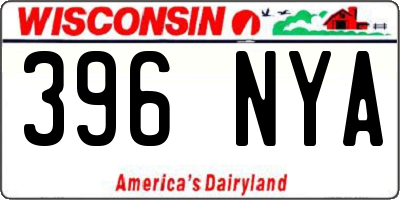 WI license plate 396NYA