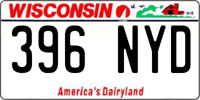 WI license plate 396NYD