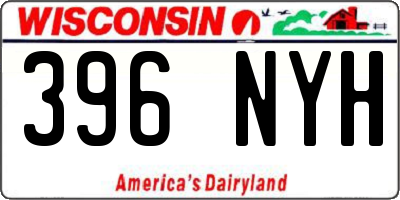 WI license plate 396NYH