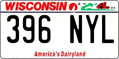 WI license plate 396NYL