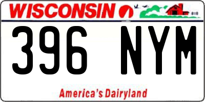WI license plate 396NYM