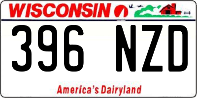 WI license plate 396NZD