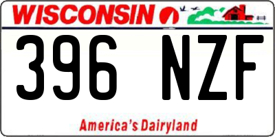 WI license plate 396NZF