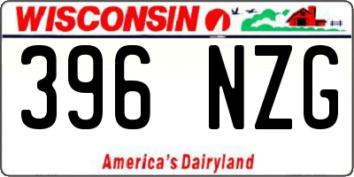 WI license plate 396NZG