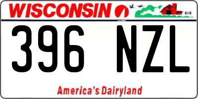 WI license plate 396NZL