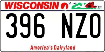 WI license plate 396NZO