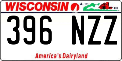 WI license plate 396NZZ