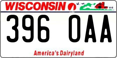 WI license plate 396OAA