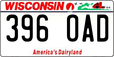 WI license plate 396OAD