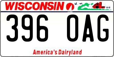 WI license plate 396OAG